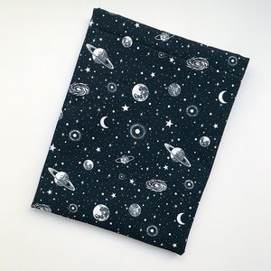 Space print book sleeve protector